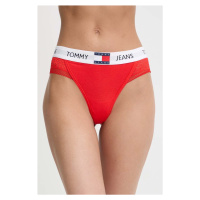 Tanga Tommy Jeans červená barva, UW0UW05159