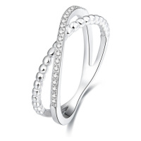 Beneto Dvojitý prsten ze stříbra AGG145 60 mm