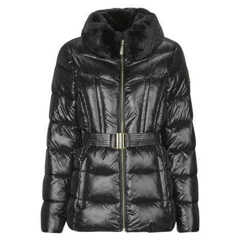 MICHAEL Michael Kors PACKABLE JACKET W FX FUR TRIM Černá