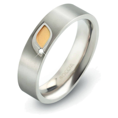 Boccia Titanium Titanový prsten s briliantem 0146-01
