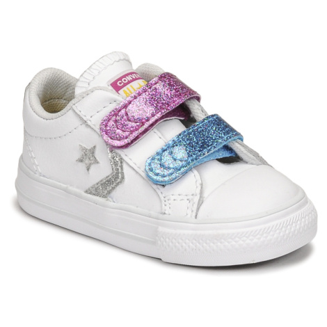 Converse STAR PLAYER 2V GLITTER TEXTILE OX Bílá