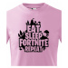 Dětské tričko s potiskem  Eat Sleep Fortnite Repeat