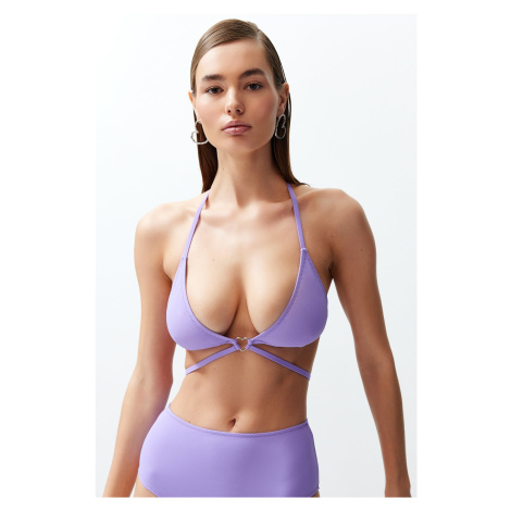 Trendyol Lilac Triangle Accessory Bikini Top