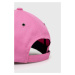 Bavlněná čepice Paul Smith růžová barva, hladká