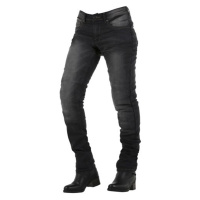 OVERLAP CITY LADY BLACK WASHED JEANS Dámské kevlarové moto kalhoty černá