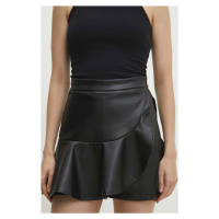 Kalhotová sukně Answear Lab černá barva, high waist
