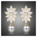 Victoria Filippi Náušnice Swarovski Elements Sasha - perla E0422 Bílá/čirá
