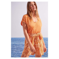 Pyžamové šortky women'secret Capri dámské, hnědá barva