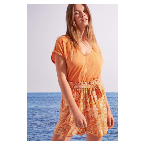 Pyžamové šortky women'secret Capri dámské, hnědá barva Women´Secret
