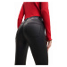Kalhoty Desigual dámské, černá barva, přiléhavé, high waist
