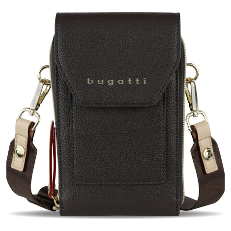 Dámská kožená kabelka na telefon a doklady Bugatti Aldea - hnědá