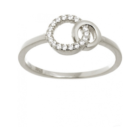 Dámský stříbrný prsten s čirými zirkony STRP0351F JVD
