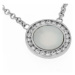 Stříbrný náhrdelník s perletí a zirkony 169