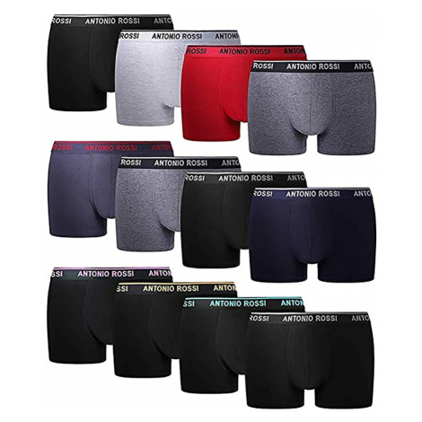 Pánské elastické boxerky balení 12 kusů - Antonio Rossi Barva: Tmavé barvy
