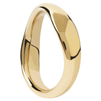 PDPAOLA Jemný pozlacený prsten ze stříbra PIROUETTE Gold AN01-462 50 mm