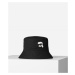 Klobouk karl lagerfeld k/ikonik 2.0 revers bucket hat černá