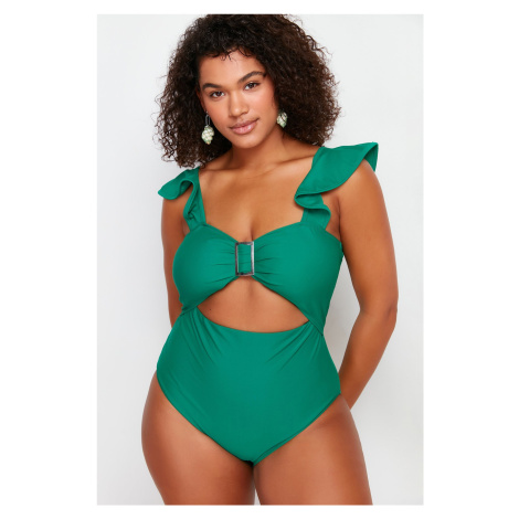 Trendyol Curve Green Balconette Swimsuit with Recovery Effect