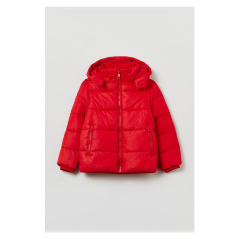 Dětská bunda OVS červená barva