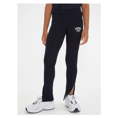 Tmavě modré holčičí legíny Tommy Hilfiger Tommy Varsity Legging - Holky