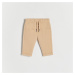 Reserved - Úpletové kalhoty s kapsami - Béžová