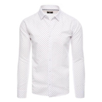 Pánské vzorované košile v bílé barvě