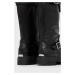 Kožené kozačky Calvin Klein dámské, černá barva, na plochém podpatku