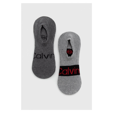 Ponožky Calvin Klein pánské, šedá barva, 701218713