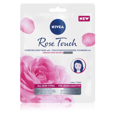 Nivea Rose Touch hydratační plátýnková maska 1 ks