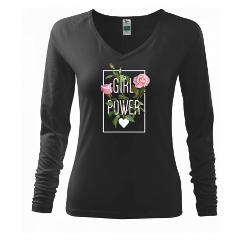 Girl Power - růže - Triko dámské Elegance