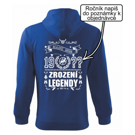 Zrození legendy - pro myslivce - Mikina s kapucí na zip trendy zipper
