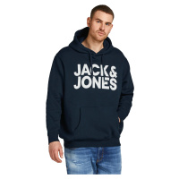 Jack&Jones PLUS Pánská mikina JJECORP Regular Fit 12163777 Blue/large print