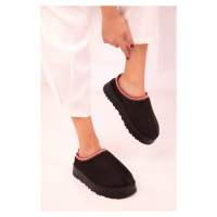 Soho Women's Black Suede Indoor Slippers 18436