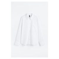 H & M - Košile z bavlněného popelínu - bílá