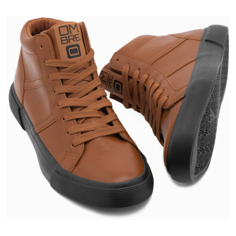 Pánské kotníkové tenisky s kontrastní podrážkou - V1 OM-FOTH-0124 Ombre