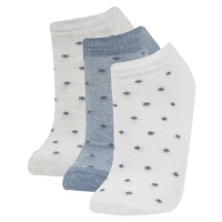 DEFACTO Woman's 3-Piece Cotton Booties Socks