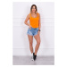Body blouse with fastened shoulder straps orange neon