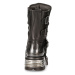 boty kožené dámské - Flame Boots Black-Grey - NEW ROCK - M.591-S2