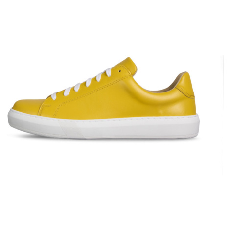 Vasky Glory Yellow - Pánské kožené tenisky / botasky žluté česká výroba ze Zlína