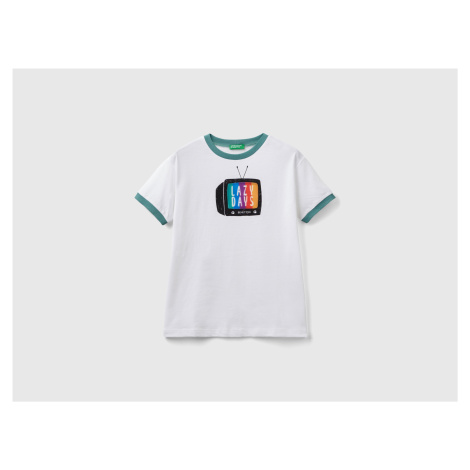 Benetton, T-shirt With Television Print United Colors of Benetton