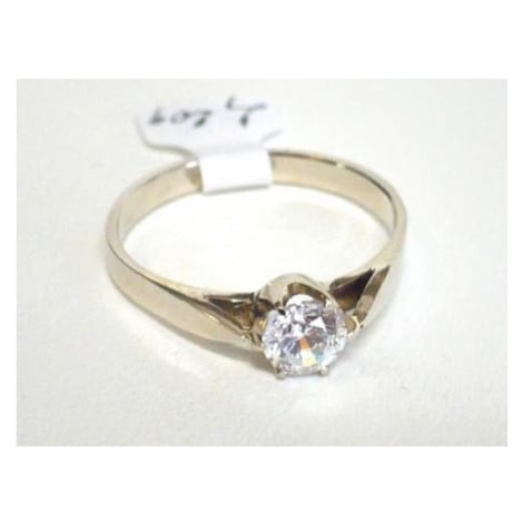 Zásnubní prsten z bílého zlata se zirkonem0044 + DÁREK ZDARMA