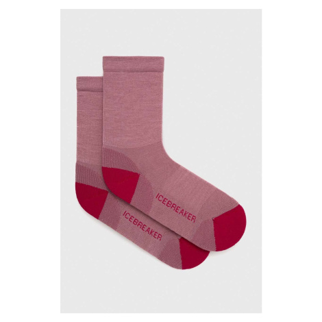Ponožky Icebreaker Lifestyle Light dámské, růžová barva Icebreaker Merino