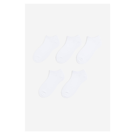 H & M - Sportovní ponožky 5 párů - bílá H&M