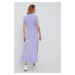 Šaty Polo Ralph Lauren fialová barva, maxi