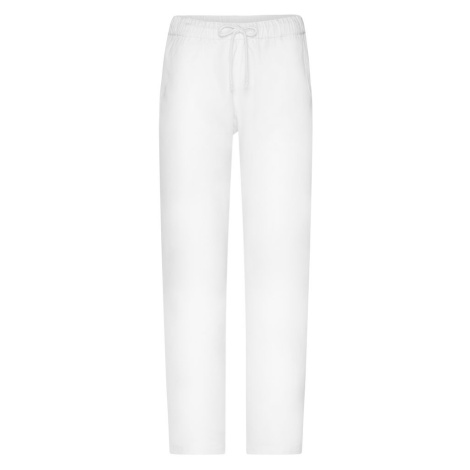 James & Nicholson Pánské bílé pracovní kalhoty JN3004
