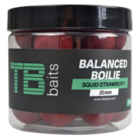 Tb baits vyvážené boilie balanced + atraktor glm squid strawberry 100 g - 16 mm