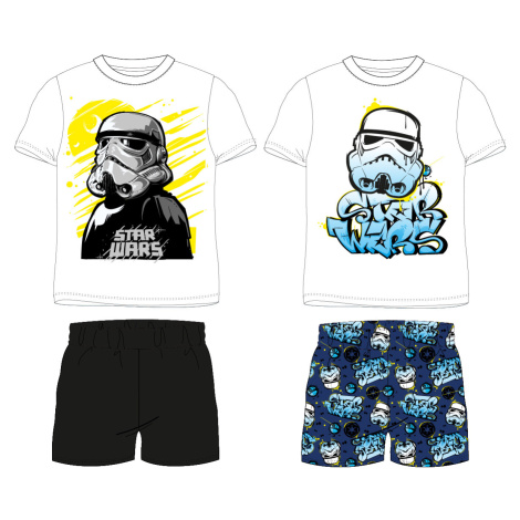 Star-Wars licence Chlapecké pyžamo Star Wars 52049288, bílá / černá Barva: Bílá
