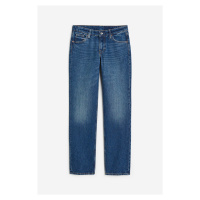 H & M - Straight Low Jeans - modrá