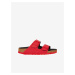 Červené dámské pantofle Birkenstock Arizona