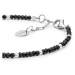 Gaura Pearls Korálkový náramek Amélie, spinel, řiční perla, stříbro 925/1000 232-40B Černá 17 cm