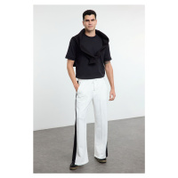 Trendyol Ecru Oversize/Wide Cut Open Leg Color Block Sweatpants